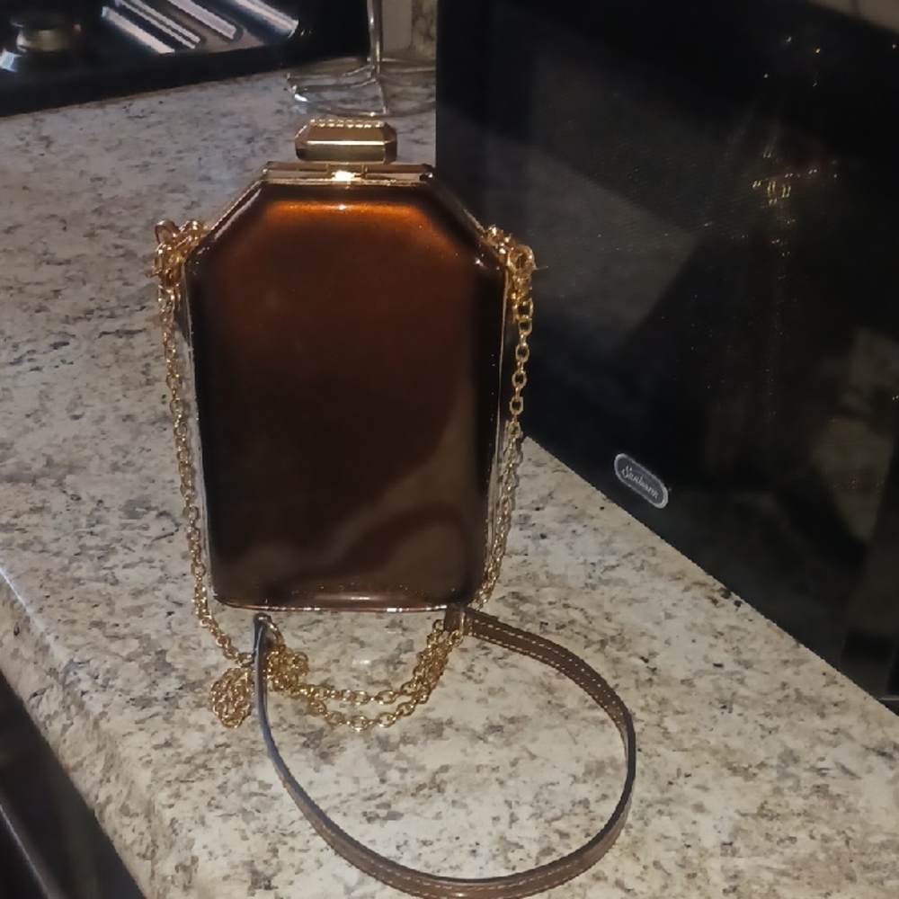 Elegant Brown and Gold Women's Bag
